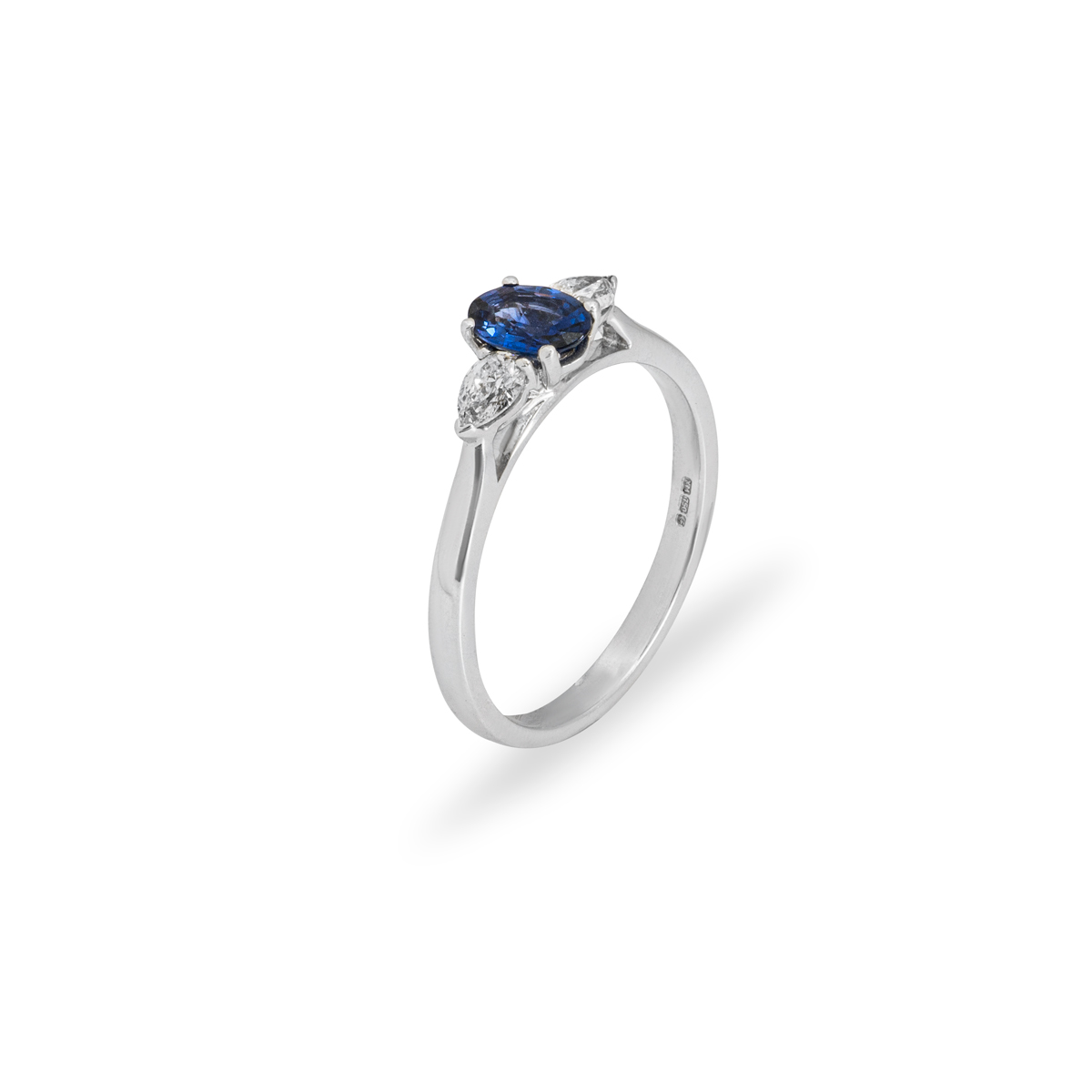 White Gold Sapphire & Diamond Ring 0.26ct